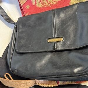 Liz Claiborne Black Leather Shoulder Bag